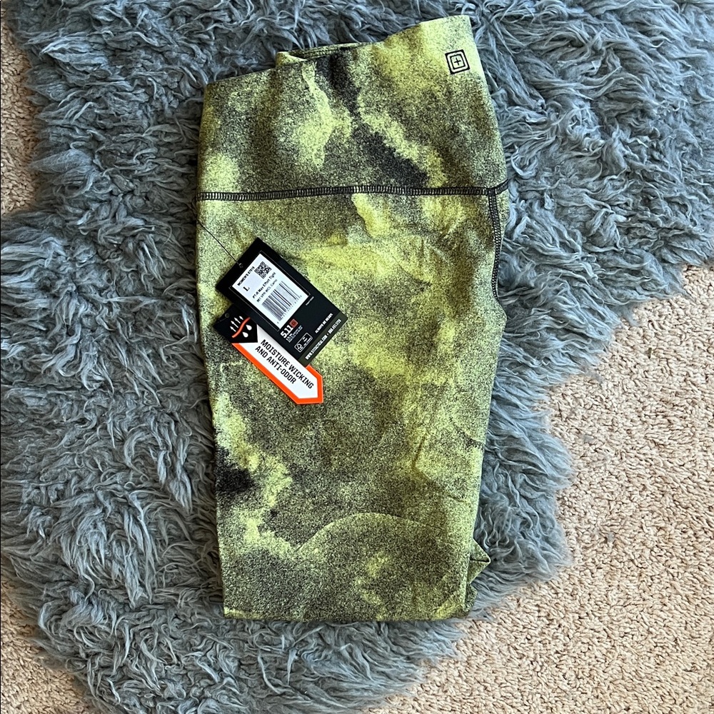 5.11 Tactical Women’s PT-R Max Effort Tight/Legging - Green and Black Patterned
